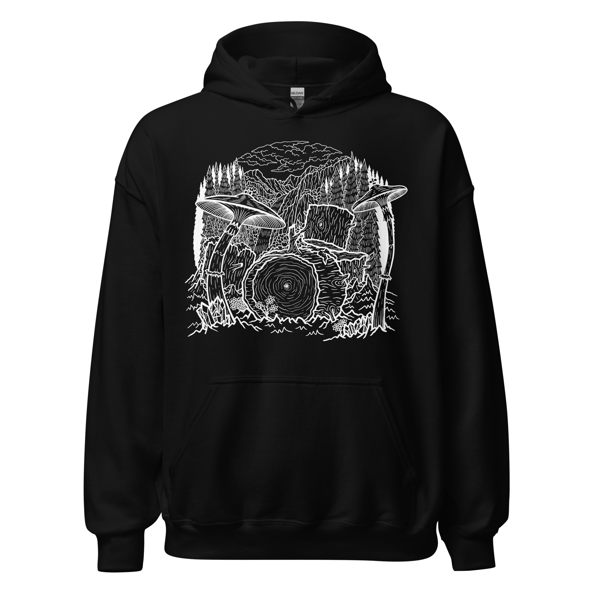 "Rhythm Nature" Hoodie (B&W)